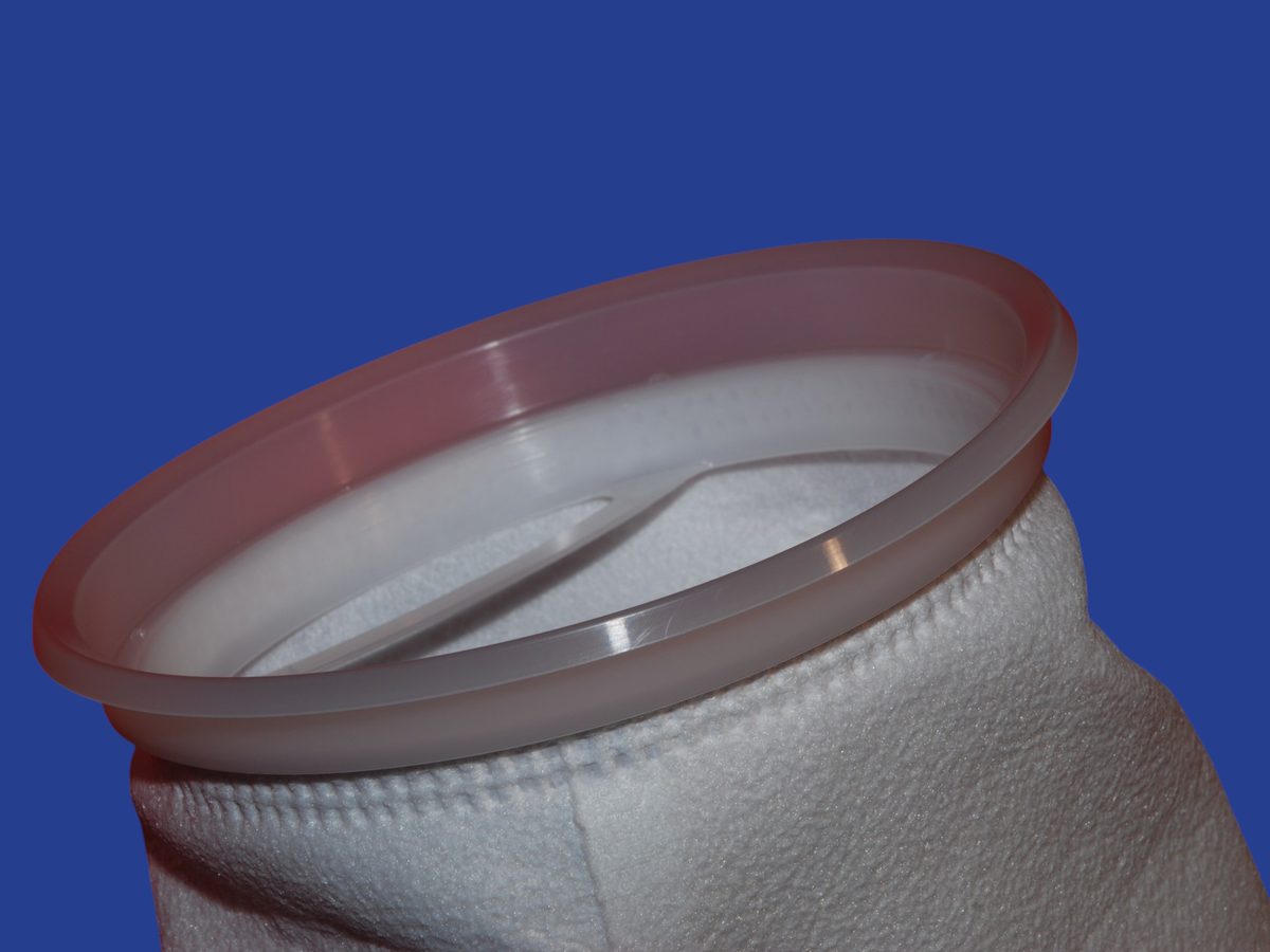 Size 1 filter bag plastic flange top